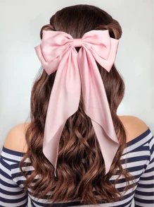 10 Random Color Ladies Big Bow Hair Clips, Stylish Elegant Silk Bow, French Vintage Bow Hair Accessories, Cost-Effective Worthy Gifts, Quick Ship,Perfect For Parties Dopamine Claw Clips Hair Claws Hair Barrettes, School Stuff, Head Accessories, Hairpin - Multicolor - View 2