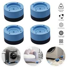 4Pcs Non Slip Anti Vibration Shock Proof Feet Pads Washing Machine Refrigerator - Blue - View 10