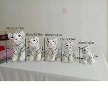 可爱的老虎毛绒玩偶，仿真毛绒动物，适合作为儿童礼物 - 多色 - 查看 4