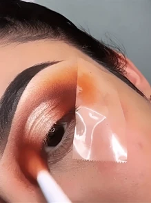 1 Rollo de cinta para sombras de ojos, cinta delineadora de ojos natural, herramienta auxiliar para maquillaje de ojos, parche para finalizar el maquillaje de ojos, maquillaje, barato - Azul y blanco - Ver 3
