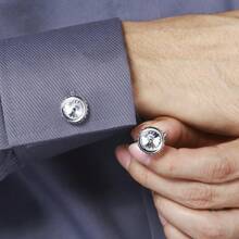 1 Pair Crystal Shirt Cuff Links Wedding Cufflinks For Men Jewelry Or Accessories Father's Day Gift For Party Anniversary Birthday