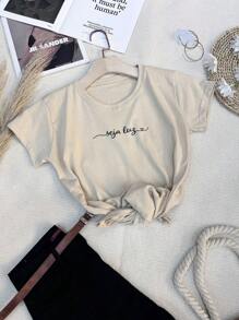 Women T-Shirts - 米色 - 查看 4