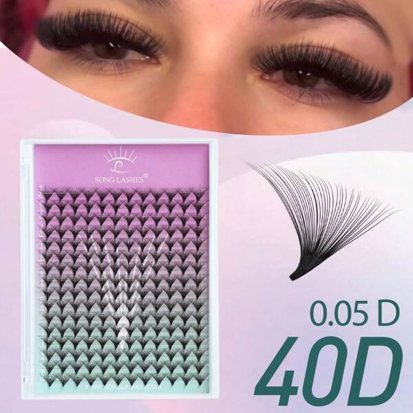 SONG LASHES Cílios SONG 40D Mega Tray Pointy Base Promade Fans Para Maquiagem de Salão