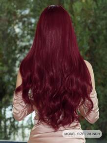7JHH WIGS Tóc giả dài xoăn gợn sóng màu đỏ tía pha sọc hồng Skunk nổi bật phần giữa tóc giả tóc giả sợi tổng hợp màu đỏ hồng cho phụ nữ và trẻ em gái làm quà tặng sử dụng hàng ngày trong tiệc tùng 28 inch - Nhiều màu - Xem 3