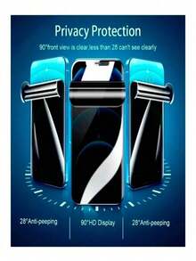 ZTE Axon 60 Hydrogel Mica - HD, MATTE, BLU-RAY-PRIVACY Front Protective Film - Rear Protective Film - Front + Rear Protective Film - Complete Protection: HD, Matte And Blu-Ray-Privacy In A Single Mica - Privacy - View 8