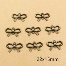 20 pièces Breloques pour pendentifs en alliage de zinc en forme de nœud papillon, accessoires de fabrication de bijoux DIY pour boucles d'oreilles, bracelets, colliers - noeud papillon - Voir 4