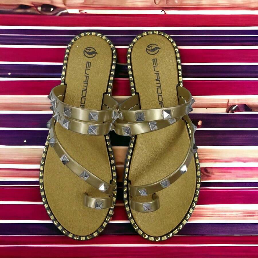 SANDALIA DE MODA CON ESTOPEROLES - Camel - Ver 1