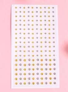 1pc 180 Silver-Plated Rhinestone Lip/Microblading/Face Sticker Stud, Fashionable Minimalist High-End Women's Party Jewelry