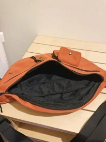 Solid Color Street Style Japanese Couple Chest Bag, Large Capacity Simple And Lightweight  Shoulder Bag For Women, Men Casual Outdoor  Sports Crossbody Bag, Suitable  For Going Out, Cycling And Sports