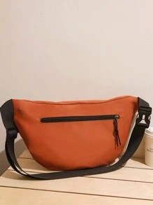 Solid Color Street Style Japanese Couple Chest Bag, Large Capacity Simple And Lightweight  Shoulder Bag For Women, Men Casual Outdoor  Sports Crossbody Bag, Suitable  For Going Out, Cycling And Sports