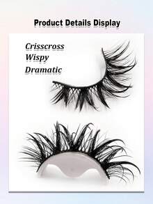 Sibeuna 7 Pairs Cartoon Style Lightweight Crossing Natural Faux Mink Lashes, Fashionable - 尖尾漫畫款 - 查看 4
