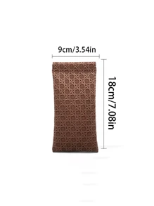 1 件/2 件男女通用钻石图案 PU 皮革眼镜盒 - 防水太阳镜袋 - 眼镜收纳袋 - 手表 - 耳机 - 小物品收纳袋 - 理想礼物