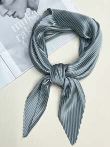 新款簡約純色方巾，70cm壓花絲巾，適用於女性，多功能、萬能，可作腰帶、髮帶、頸巾或時尚頸巾。巾帶，頭帶，髮箍，讓您的造型更加華麗。 - 多色 - 查看 15