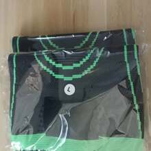 1 pieza/2 piezas Rodilleras transpirables tejidas con cierre de gancho y bucle, elásticas, absorbentes del sudor, de gran estiramiento, con protección de rodilla engrosada para actividades al aire libre como montañismo, patinaje, baloncesto, correr, etc. Accesorios de gimnasio, rodilleras deportivas, rodilleras de gimnasio