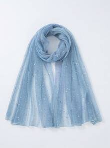 1 chiếc khăn choàng/khăn quàng cổ nhẹ, thủ công, đính sequin, thanh lịch dành cho nữ. Có thể có sự khác biệt nhỏ về màu sắc do ánh sáng. - Nhiều màu - Xem 19