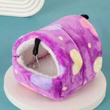 Giường nhà cho chuột hamster nhiều màu, thiết kế treo cho sóc, tàu lượn đường, nhím, chuột lang, chuột đồng, tổ nhung ấm áp cho thú cưng nhỏ - Màu tím - Xem 13