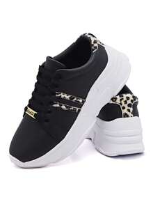 Women Wedge Sneakers - 黑色 - 查看 5