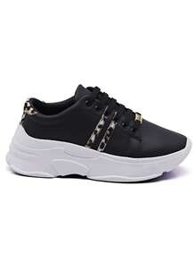 Women Wedge Sneakers - 黑色 - 查看 6