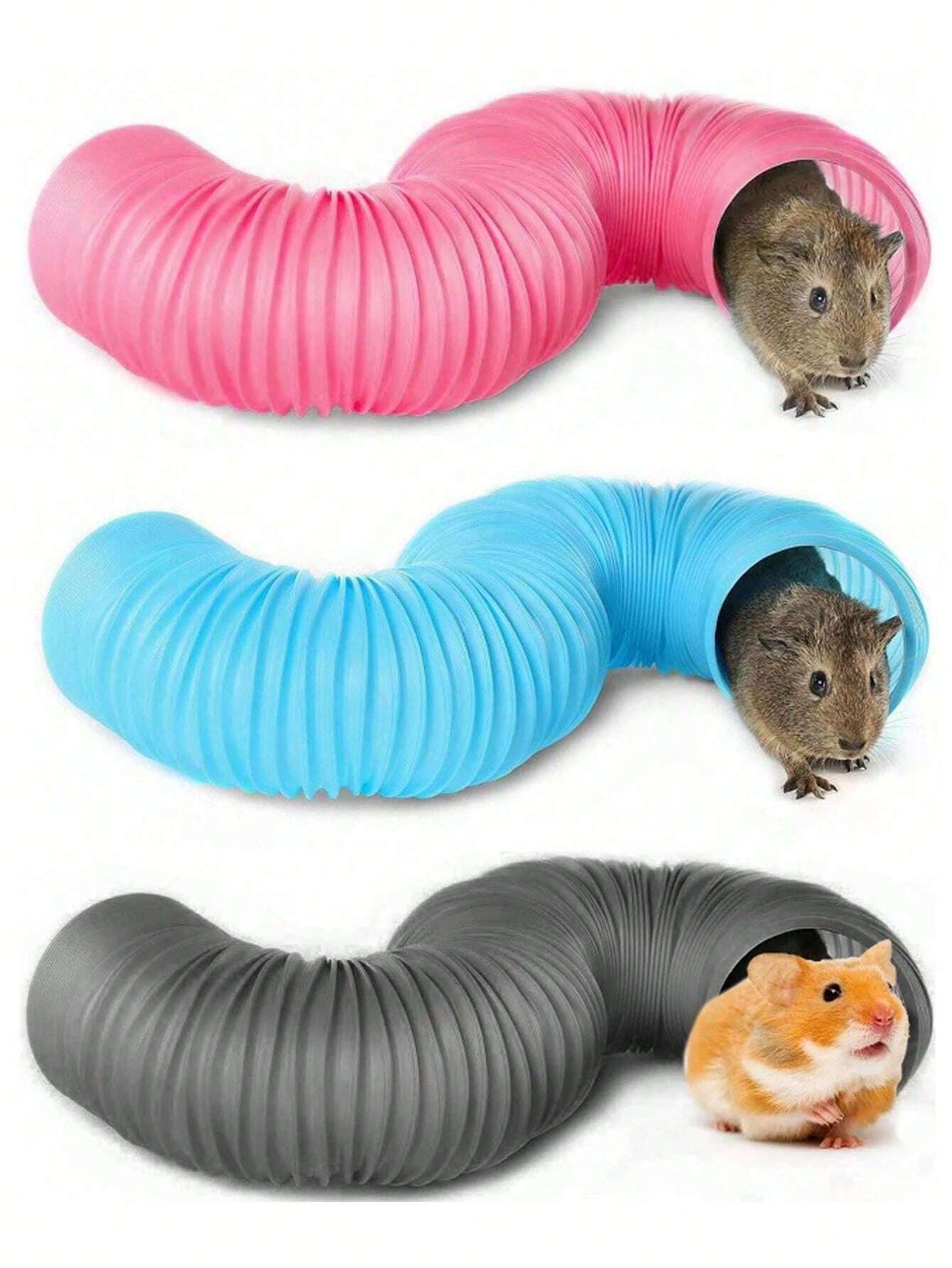 Small Pet Play Tunnel Toy, Expandable Tube For Ferrets And Hamsters