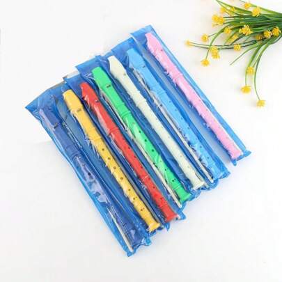 1支隨機顏色的兒童練習和學習音樂教育樂器塑料長笛