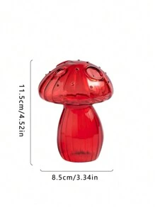 Joivida 1個創意蘑菇設計水培玻璃花瓶,桌面裝飾花藝裝飾品,香薰瓶 - 無色 - 查看 15
