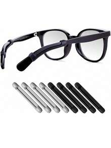 Set de accesorios de gafas S4 de 24 piezas, incluye 12 pares de patillas antideslizantes de silicona y cubiertas de pie para las patillas de las gafas - Multicolor - Ver 4