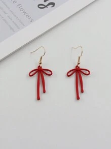 Candy-Colored Pink Bow Tie Necklace Earrings Set Valentines,Mom,Mother,Mother's Day,Gift