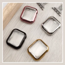 Vỏ đồng hồ siêu mỏng TPU phủ toàn diện, bảo vệ màn hình chống rơi và thời trang, tương thích với vỏ đồng hồ Apple 38/42mm, Apple Watch Series Ultra/SE/9/8/7/6/5/4/3/2/ 1, Ticwatch và các phụ kiện đồng hồ thông minh khác - bạc - Xem 2