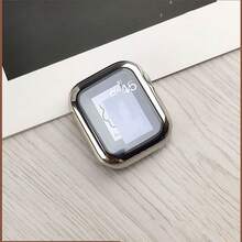 Vỏ đồng hồ siêu mỏng TPU phủ toàn diện, bảo vệ màn hình chống rơi và thời trang, tương thích với vỏ đồng hồ Apple 38/42mm, Apple Watch Series Ultra/SE/9/8/7/6/5/4/3/2/ 1, Ticwatch và các phụ kiện đồng hồ thông minh khác - bạc - Xem 4