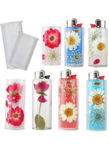 1入組打火機外殼DIY樹脂模具，適用於裝飾J3 J5 J6打火機和保護套，支撐架環氧樹脂倒模矽膠模具 - 白色 - 查看 2