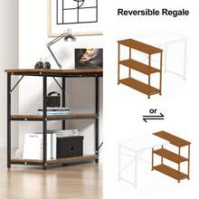 White Height Adjustable Desk 160 X 75 Cm Electrically Adjustable L-Shaped Desk With Memory Control, Ergonomic Game Table With Cup Holder, Hook. - 亮橙色 - 查看 4