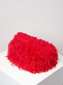 Borsa a clutch MICHELLE, in morbido peluche tinta unita, borsa da sera per donna, portafoglio di grande capacità, adatta come regalo per donne per San Valentino