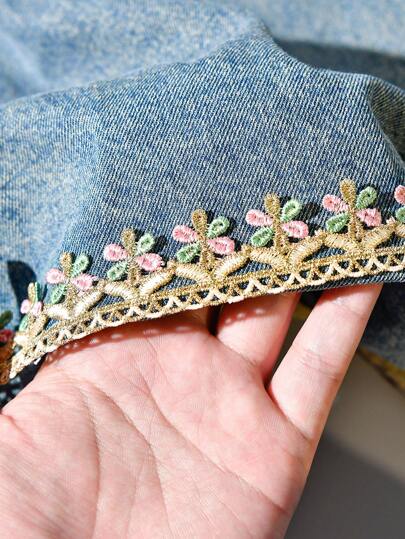 1 Yard Floral Pattern Lace Ribbon Trim For Sewing, Gift Package Wrapping,DIY Crafts And Bridal Wedding Decorations