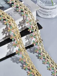 1 Sân Họa Tiết Hoa Phối Băng Ren Viền May, Gói Quà Tặng, Đồ Trang Trí Và Trang Trí Đám Cưới Cô Dâu - Nhiều màu - Xem 4