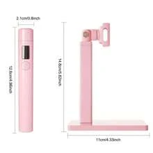 XEIJAYI Pink Handheld Manicure On-Screen Lamp Bracket 360 Degrees Rotary Multifunctional Rack Stick Nail Tip Heating Lamp Lamp Bracket