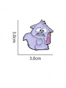 1 pieza de broche de esmalte con forma de pociones moradas linda y creativa con diseño de dibujos animados, divertidos pequeños regalos decorativos de joyería