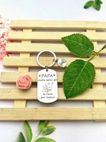Dad Gift Keychain - Best Dad Ever Keychain, Dad Baptism Gift, Gifts For Father Men, Men's Keyring Car Accessories Bag Charm Backpack For School Cute Goth Y2k
