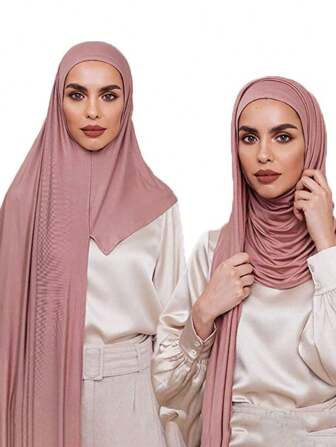 1pc Solid/Colorful Women New Modal Sweat-Absorption Turban Convenient Scarf Silk Headscarf  Muslim Multi-Functional Headwear