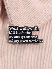 1 pieza Broche con la letra 'OK' en inglés, Divertido y personalizado, adecuado para el uso diario de hombres y mujeres