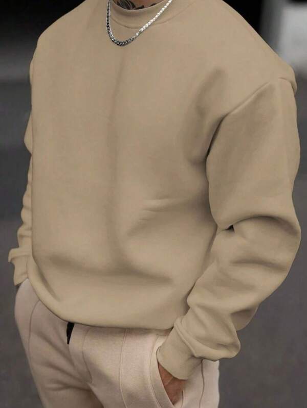 Moletom Gola Redonda Liso Masculino e Feminino Flanelado Blusa Algodao Importado