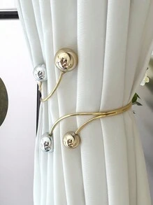 1入現代簡約合金窗簾扣，無需鑽孔窗簾組織夾子，窗戶裝飾，窗簾拉扣