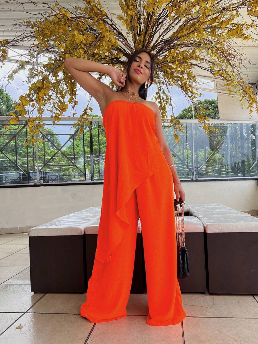 Women Bodysuits - Màu Cam san hô - Xem 1