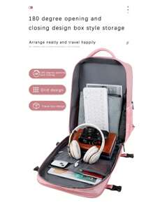 Zaino da viaggio con grande capacità per affari, pendolarismo e tempo libero da uomo e donna, zaino multifunzione a più scomparti, borsa per laptop, zaino con fibbia di rilascio, decorazione funzionale, zaino per laptop da viaggio, antifurto sottile, resistente all"acqua, borsa per computer portatile da college da scuola per donne e uomini, adatta per laptop da 15,6 pollici