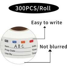 Removable Freezer Labels, 1x3 Inch Food Labels For Freezer Storage, 300pcs Freezer Stickers Waterproof Oil Resistant Easy Clean Leaves No Residue.