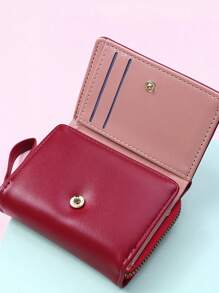 New Arrival Women's Short Red Deer Horn Wallet Mini Zipper Coin Cartoon Tri-Fold Button Card Holder For Women Wallet Purse Wallet Small Wallet