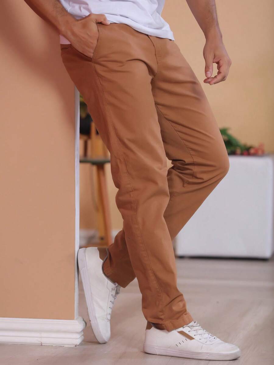 Men Jeans - 鏽棕色 - 查看 1