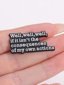 1 pieza Broche con la letra 'OK' en inglés, Divertido y personalizado, adecuado para el uso diario de hombres y mujeres