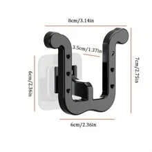 3pcs Wall Mounted Slipper Rack, Multifunctional Shoe Rack, Wall Hanging No Drilling, Self-Adhesive Foldable Shoe Rack For Door, Cupboard, Bathroom, Kitchen - Multicolor - View 3