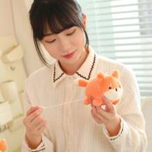 1pc Pull-String Bunny Plush Toy With Wagging Tail, Festival Gift - Multicolor - View 9