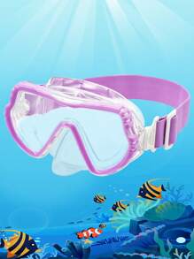 MYSTYLE Diving Goggles With Nose Cover, Elastic Fabric Anti-Fog Shatterproof Lens Teenage Swim Mask 7-15 Years - Purple - View 3